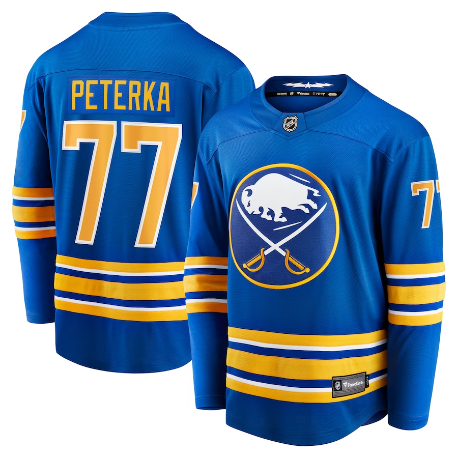 Men's Buffalo Sabres JJ Peterka #77 Royal Jersey